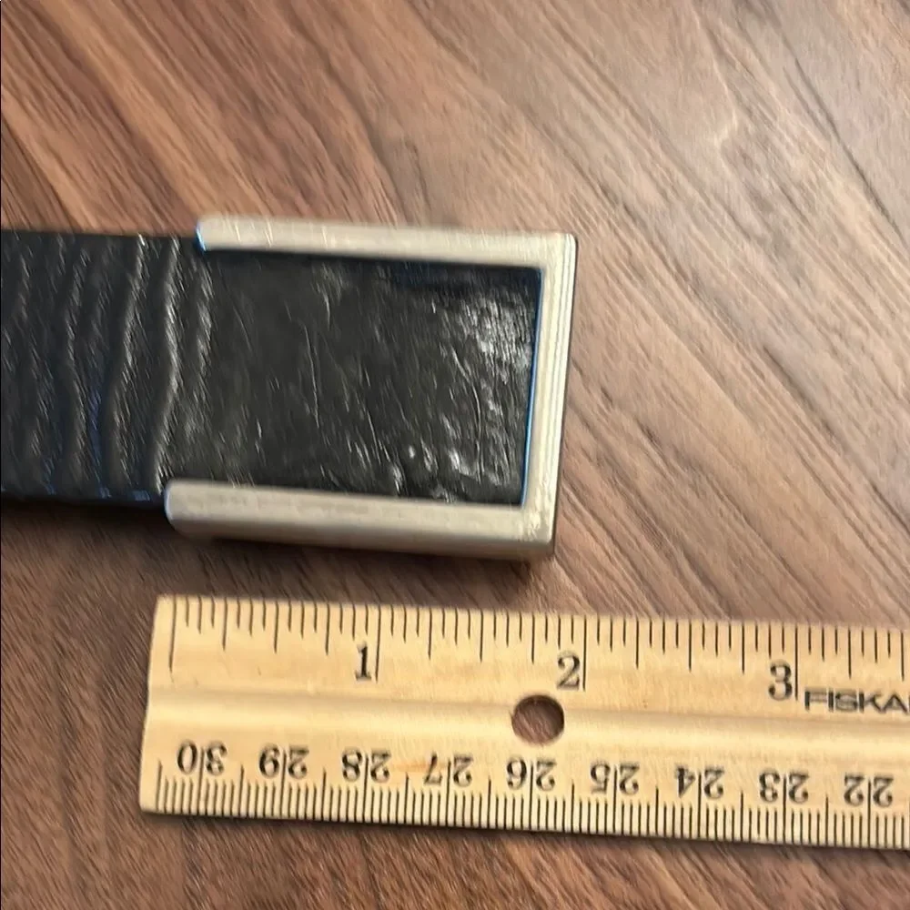 Express Men's Black Leather Belt - 38
